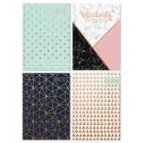 Tallon A6 Hardback Notebook Copper Typography Foils | 4 Assorted - Choice Stores