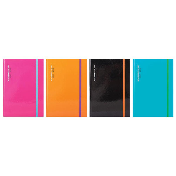 Tallon Academic A5 Caseband Diary Day A Page With Elastic 2017 - Choice Stores