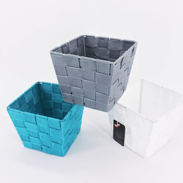 Woven Storage Basket 15 x 15 x 12.5cm | Assorted Colours - Choice Stores